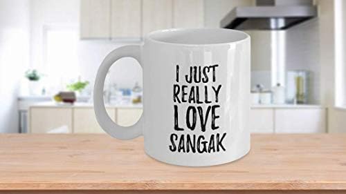 Sangak Mug Funny Food Lover Gift Addict I Just Really Love Coffee Tea Cup Large 15 oz