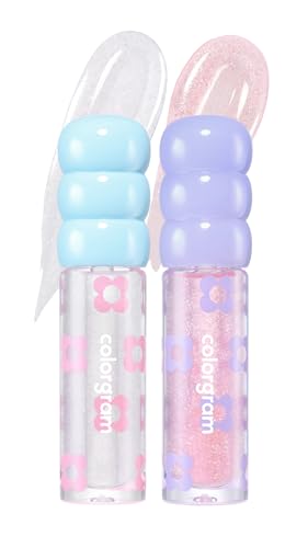 COLORGRAM FRUITY GLASS TINT MINI SET 01 DOUBLE GLOSS | Moisturizing & Long Lasting Korean Lip Stain Tint | Stocking Stuffer, Gifts for Women and Teen Girls