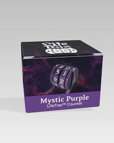NERD GEAR LifeTrax - MTG Life Counter - Essential MTG Accessories for Magic The Gathering Commander Players - Durable, Sleek, and Professionally Made for TCG, DND, RPGs, and MTG (Mystic Purple)