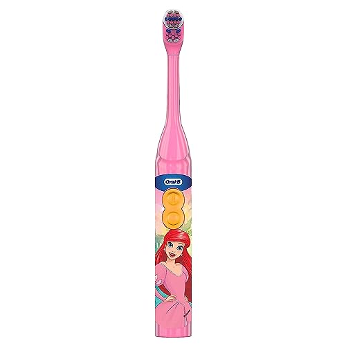 Oral-B Kid's Battery Toothbrush Featuring Disney's Little Mermaid, Soft Bristles, for Kids 3+ (Pack of 2)