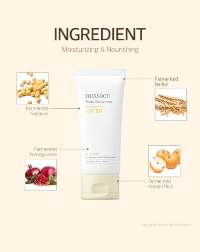 mixsoon Bean Sunscreen SPF 50 Airy Texture Type For Face Korean Skin Care 1.69 fl oz / 50ml