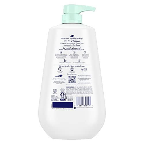 Dove, Body Wash for Softer and Smoother Effectively Washes Away Bacteria While Nourishing Your, Sensitive Skin, 34 Fl Oz (Pack of 3)