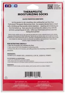Onyx Professional Gel Moisturizing Socks, One Size Dry Feet Treatment for Women or Men, Hydrating Spa Socks for Dry Feet and Cracked Heel Repair, One Reusable Pair