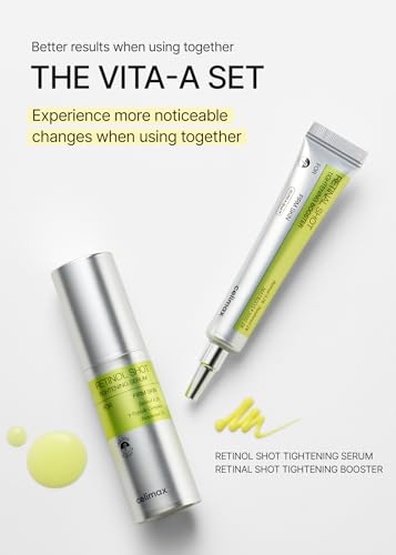 celimax The Vita A Retinol Shot Tightening Serum | with Pure Vitamin A Retinol, Peptide, Pore Minimizer, Wrinkles & Fine Lines, Firmer Skin, Anti-Aging, Skin Smoothing 30ml