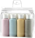 soap dispenser Portable Empty Bottles Leak Proof Free Silicone Reusable Silicone Refillable Container Cosmetic Travel Size Toiletry Containers For Shampoo Lotion Soap (4 Pcs) Liquid Hand Soap Dispense