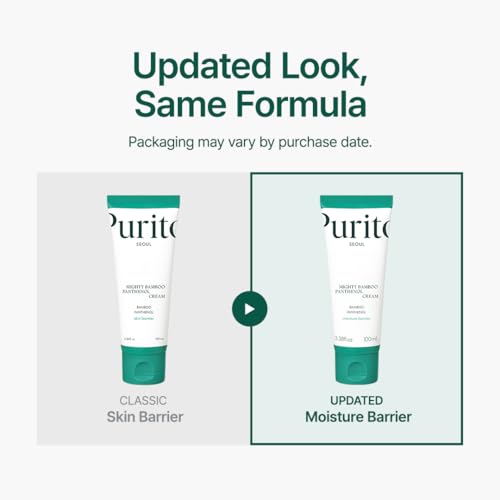 PURITO Mighty Bamboo Panthenol Cream, Glow Cream, Skin Barrier Repair, for All Skin Types, Daily Face Moisturizer, Glass skin, Vegan, Korean Skin Care 3.38fl.oz / 100ml