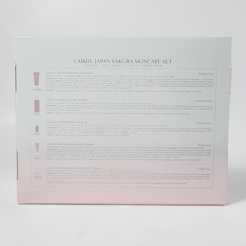 LAIKOU Skin Care Set, Skin Care Routine Kit for Women, Teen Face Care Kit Girls, Skincare Gift Set with Cleanser, Toner, Serum, Eye Cream, Face Cream 5pcs Mother's Day Christmas Birthday Daughter Wife