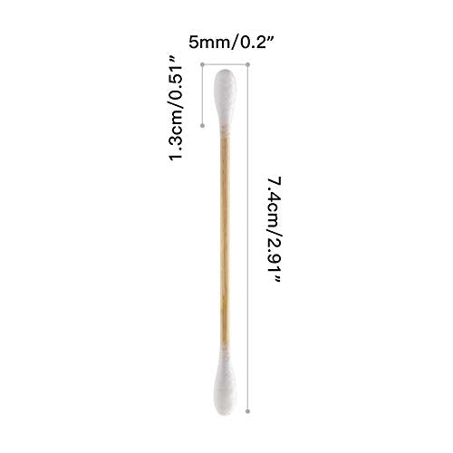 Bamboo Cotton Swabs - 2000 Count - FSC Certified and PETA Approved, Eco Friendly Double Tips, Plastic Free Ear Sticks, All Natural 100% Biodegradable Organic Cotton Buds by Isshah
