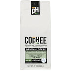 Low Acid Coffee - Decaf - Ground Medium Roast - Smooth Non-GMO Arabica Coffee - Electrolyte Infused for Sensitive Stomachs, Acid Reflux, and Heartburn ~pH 6.5-12 oz Original Decaf by COpHEE