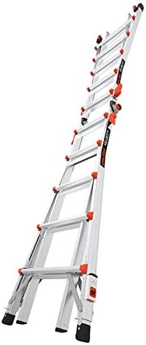 Little Giant Ladders, Velocity with Ratchet Levelers, M22, 22 Ft, Multi-Position Ladder, Aluminum, Type 1A, 300 lbs Weight Rating, (15422-801)