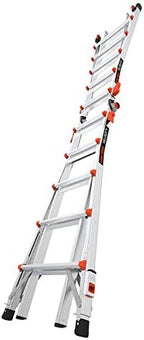 Little Giant Ladders, Velocity with Ratchet Levelers, M22, 22 Ft, Multi-Position Ladder, Aluminum, Type 1A, 300 lbs Weight Rating, (15422-801)