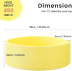 Ball Pit for Toddlers 35.43''x11.81 Baby Ball Pits Soft Memory Foam Ball Pit Round Kids Play Ball Pool Ideal Gift for Girls and Boys (Yellow, NO Balls)