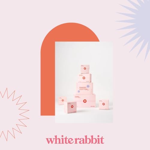 White Rabbit - Naked Cotton Classic - Premium Facial Cotton Pads - for Makeup Remover, Toner, Mask - 100% Cotton, Unbleached, Lint-Free - Extra Soft & Durable - Natural & Cruelty-Free - 500 Count