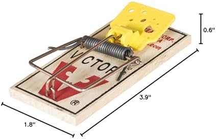 Victor Mouse Traps M035-12, Plastic Pedal, Sustainably Sourced FSC Wood, Wooden Mouse Traps, 12 Pack