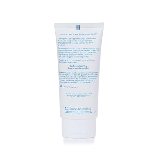 Vanicream Daily Facial Moisturizer With Ceramides and Hyaluronic Acid - Formulated Without Common Irritants for Those with Sensitive Skin, 3 fl oz (Pack of 2)