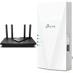 TP-Link OneMesh WiFi 6 Router AX1800 Smart WiFi Router (Archer AX21) – Dual Band Gigabit Router + TP-Link AX1500 WiFi Extender Internet Booster(RE500X), OneMesh WiFi 6 Range Extender