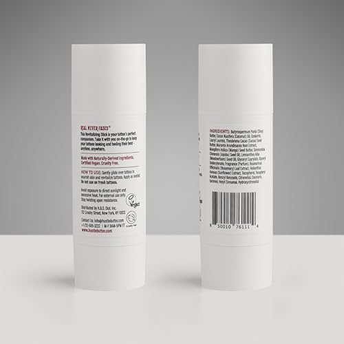 Hustle Butter Tattoo Aftercare - Portable Balm Stick - On The Go Tattoo Aftercare - Naturally Derived Vegan Cruelty Free - Mess Free - 1.6 oz