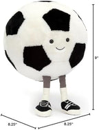 Jellycat Amuseables Soccer Ball Stuffed Toy, 12 inches - Soccer Ball Plush Gift for Sports Fans