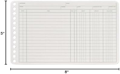 Adams® Ledger Sheets, 5" x 8", Green/White