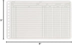 Adams® Ledger Sheets, 5" x 8", Green/White