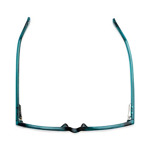 Foster Grant Sofia Vergara x Women's Alicia Reading Glasses Rectangular, Crystal Teal, 50 mm + 2.5