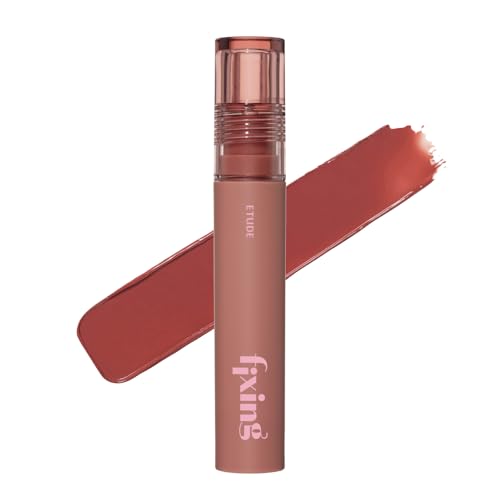 ETUDE Fixing Tint #16 Baked Pecan (4g) | Long Lasting High Pigmented Liquid Lipstick | Waterproof Lightweight Matte Finish Lip Stain | Full Coverage | Korean Makeup, Kbeauty