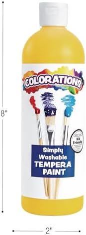 Colorations - SWT16 Simply Washable Tempera Paints, 16 fl oz, Set of 11 Colors, Non Toxic, Vibrant, Bold, Kids Paint, Craft, Hobby, Arts & Crafts, Fun, Art Supplies
