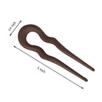 FRDTLUTHW 5.1Inch U Shaped Hair Fork Frosted French Hair Pin for Women Girls(pack of 4)