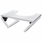 AmazerBath 7 Inches Bamboo Toilet Stool Squat for Adults, Foldable Poop Stool for Bathroom, 0.79" Thickness Potty Step Stool with Non-Slip Strip, No Assembly Required, Space-Saving, White