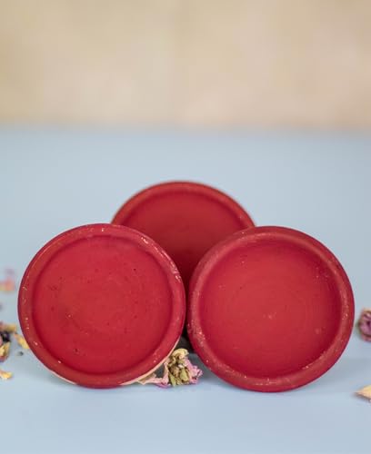 Authentic Moroccan Lipstick - Berber Lip Stain in Traditional Moroccan Clay Pot - Long-Lasting Natural Lip Tint
