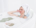 Full Body Bath Pillow with Headrest | Bath Pillows for tub with Mesh Washing Bag-Spa Bathtub Pillow for Head Neck Shoulder and Back Support,5D Air Mesh & Quick Drying (White)