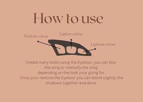 Reusable Eyeshadow Stencils Tool for Eyes 2025 Eyetour Your Glam Bestie Cat Eyeliner Stencils Guide Eyeshadow Shield Eyes Tour Liner Wing Eye Shadow Makeup Tape Hooded Eye Stickers Helper Tool (2PCS)
