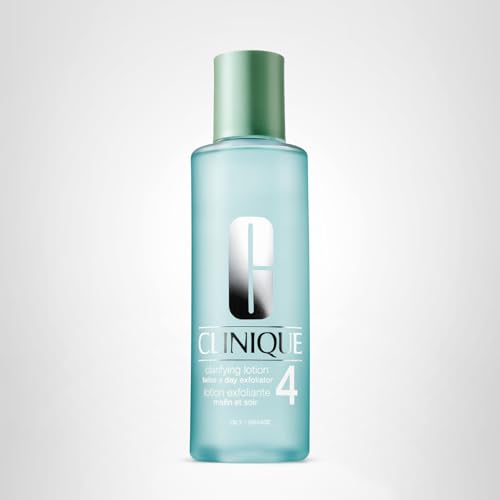 Clinique 3-Step Clarifying Lotion Face Exfoliator 4 | Toner With Witch Hazel + Salicylic Acid | For Oily Skin Types, 13.5 Fl Oz