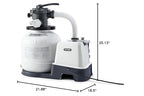 INTEX 2,100 GPH Krystal Clear Sand Filter Pump and Saltwater Pool Chlorine System for Above Ground Pools, Pool Cleaner System with Automatic Timer