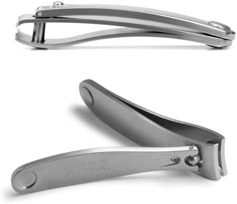 GERMANIKURE Professional Nail Clipper - FINOX Surgical Stainless Steel Manicure and Pedicure Tools in Leather Case- Ethically Made in Solingen Germany - Travel Size Nail Care