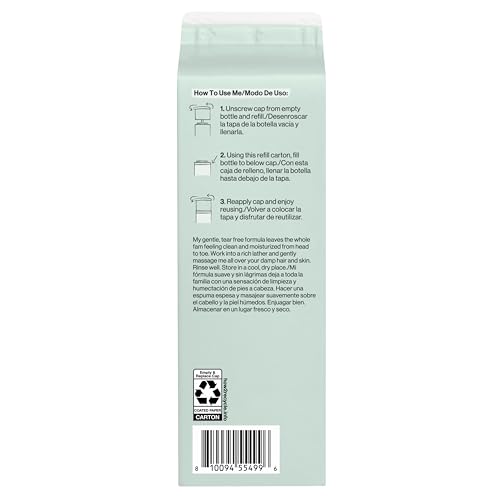 The Honest Company 2-in-1 Cleansing Shampoo + Body Wash, Gentle Enough for Baby, Dermatologist Tested, Tear-Free, Hypoallergenic, Fragrance-Free