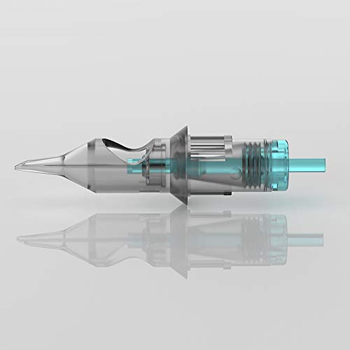STIGMA Aquamarine Knight Tattoo Cartridges #12(5RL) 20Pcs Standard Disposable Tattoo Needle Cartridges with Membrane Round Liner EN02B-20-1205RL