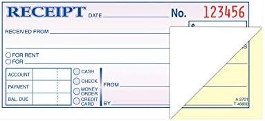 Adams Invoice Book, 2-Part, Carbonless, 5-9/16 x 8-7/16 Inches, 50 Sets per Book (DC5840) & Money and Rent Receipt Book, 2-Part, Carbonless, 2.75 x 7.19 Inch, 50 Sets, White and Canary (DC2701)