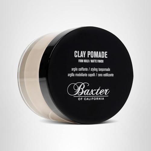Baxter of California Clay Pomade, Strong Hold Matte Hair Clay for Men, Texturizing & Thickening Pomade for Natural Definition and All-Day Control, 2 Ounce