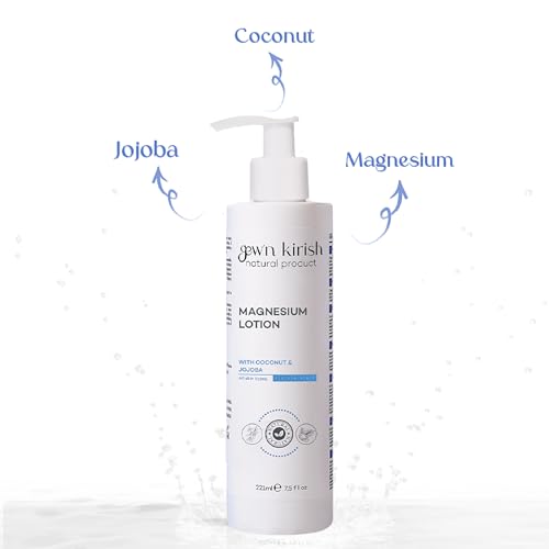 gew'n kirish Magnesium Lotion with Coconut and Jojoba - Relaxation & Joint Health 7.5 fl oz