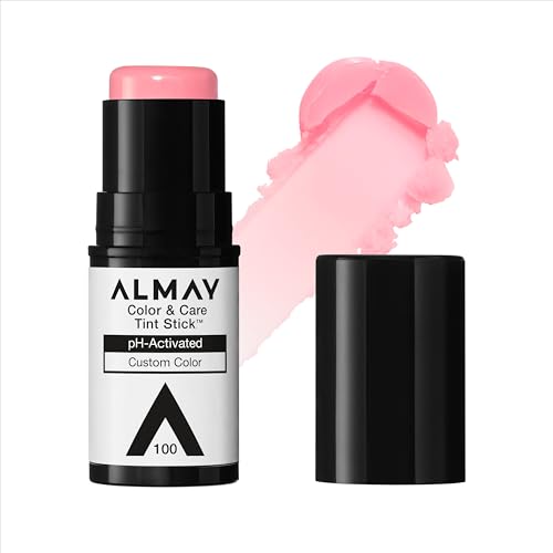 Almay Lip and Cheek Tint, Color & Care Tint Stick, Multi-Use Moisturizing Blush and Lip Color, Dewy Finish, 100 Natural Flush, 0.25 oz