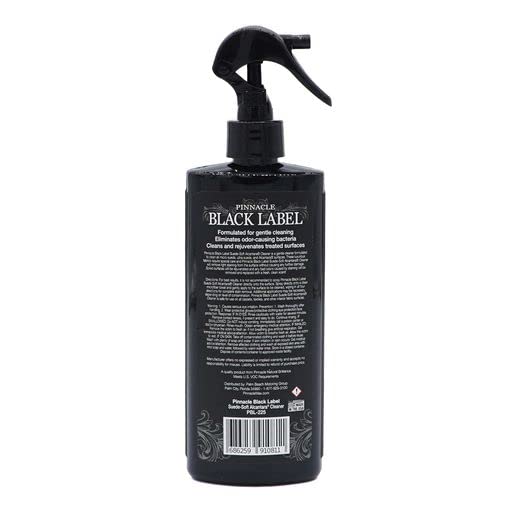 Pinnacle Black Label Suede-Soft Alcantara® Cleaner (8 oz): Premium Care for Micro-Suede & Alcantara Surfaces - Gently Removes Stains, Refreshes, and Deodorizes - Safe for All Interior Fabrics