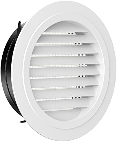 Hon&Guan 8'' Soffit Exhaust Vent, 8 Inch Round Wall Vent Cover for Bathroom Office Home (ø200mm)