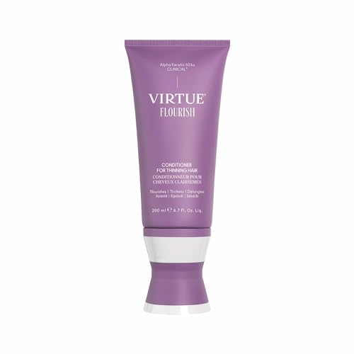 VIRTUE Flourish Conditioner for Fine or Thinning Hair, Sulfate Free Hair Growth Product, Detangles and Thickens, Color Safe