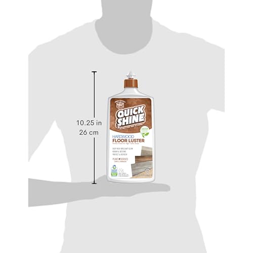 Quick Shine Hardwood Floor Luster-Polish 27oz-2pk | Plant-Derived w/Carnauba | Safer Choice, No PFAS, pH Neutral | Ready to Use Formula w/Anti-Slip Technology | Simply Squirt & Spread | Made in USA