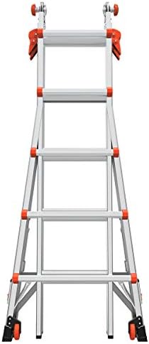 Little Giant Ladders, Velocity with Ratchet Levelers, M22, 22 Ft, Multi-Position Ladder, Aluminum, Type 1A, 300 lbs Weight Rating, (15422-801)