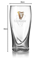 Guinness Gravity Official Beer Pint Glass 4-Pack | Large 20oz Pints Drinking Thick Beer Glasses Beer 20 oz Glasses