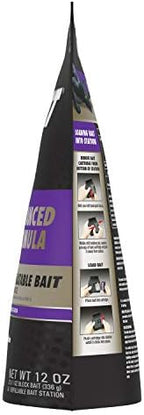 Tomcat Mouse Killer Refillable Bait Station with Advanced Formula Bait, 1 Station and 12 Poison Block Refills