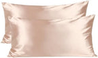 Yanibest Satin Pillowcase, King Size Pillow Cases Set of 2 - Silk Pillow Cases for Hair and Skin with Zipper, Silk Pillow Cases King for 20"x36", Exquisite Packaging for Women Men