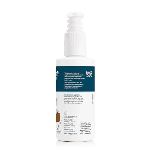 BetterYou Magnesium Sleep Body Lotion - Relaxing Kids Body Lotion - Magnesium Cream WIth Lavender And Chamomile - For Children One And Up - 4.56 oz